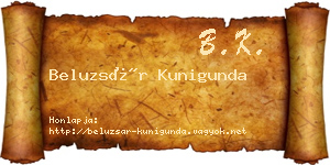 Beluzsár Kunigunda névjegykártya